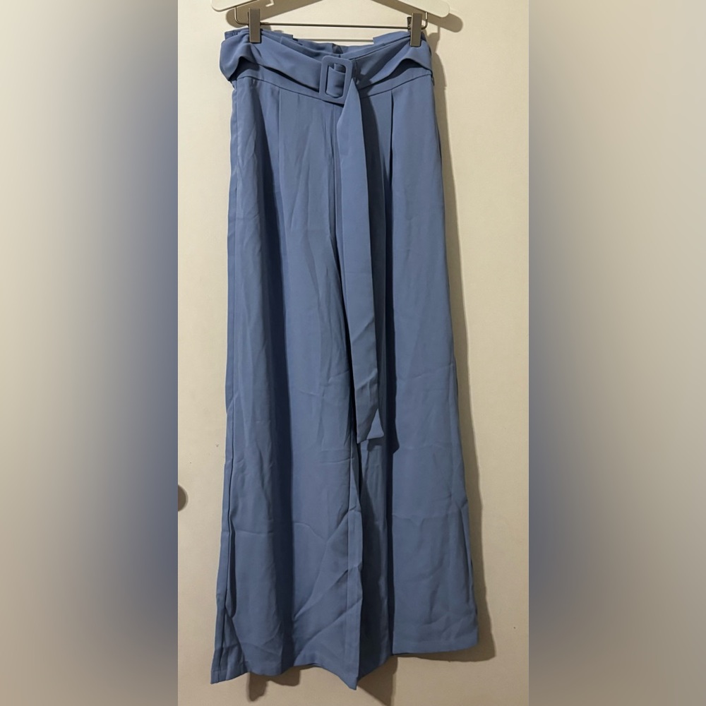 Shein Women's High Waisted Belted Pleated Gentle & Elegant Wide Leg Pants